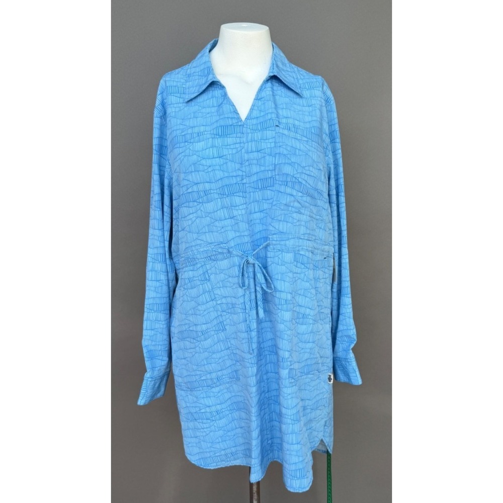 NEW Shore To Summit Dress Sun Protection Lightweight Blue Sea Mist Outdoor Large